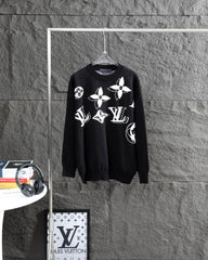L Jacquard-Pullover mit Rundhalsausschnitt