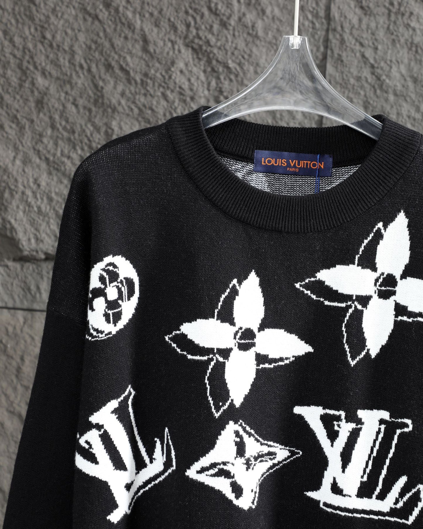 L Jacquard-Pullover mit Rundhalsausschnitt