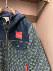 Veste en jean jacquard