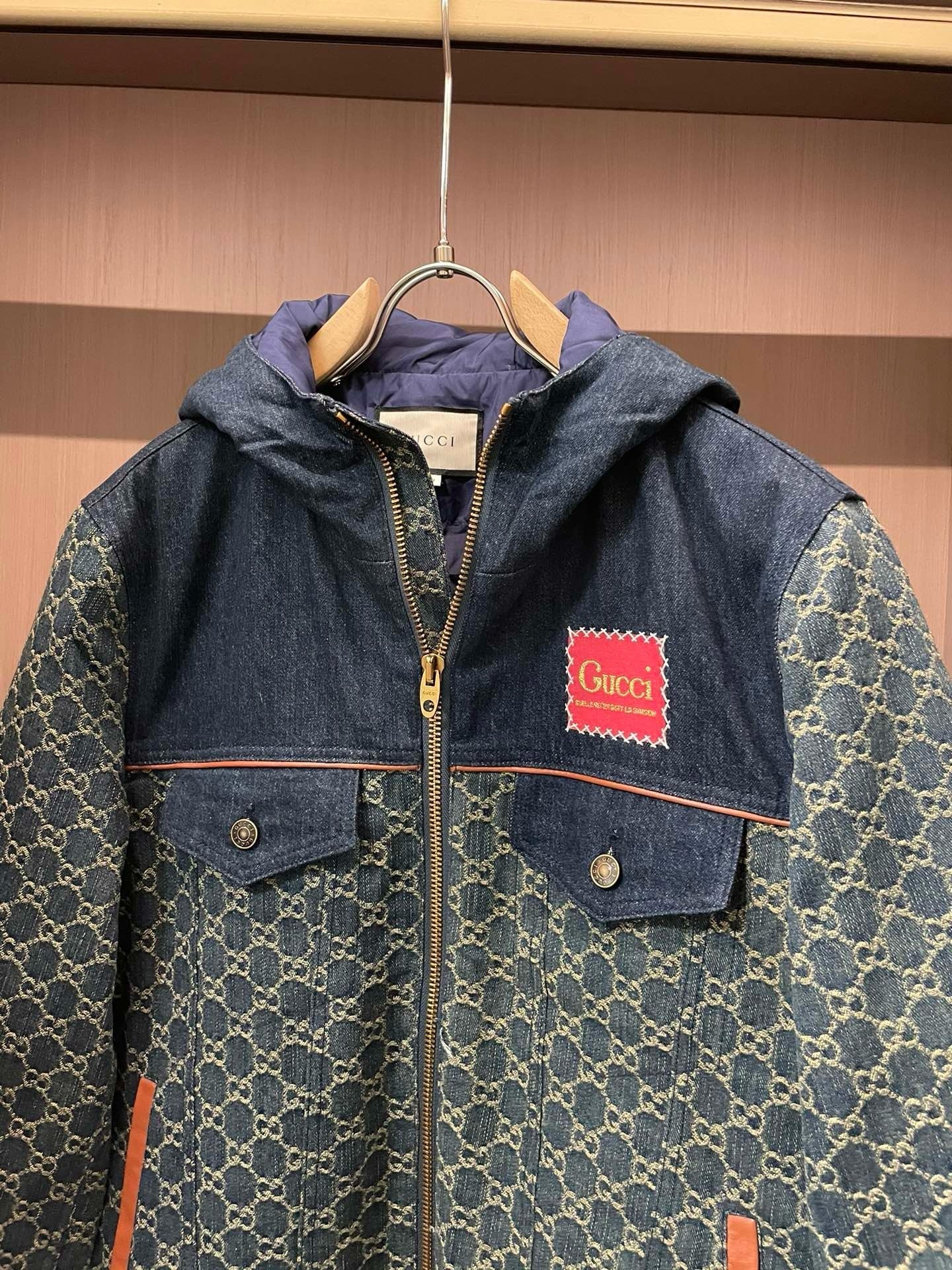 Jacquard-Jeansjacke