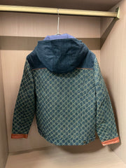 Veste en jean jacquard