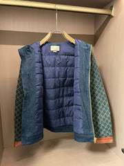 Veste en jean jacquard
