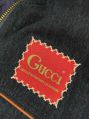 Veste en jean jacquard
