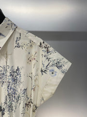 Lapel Long Dress with Small Flying Sleeves