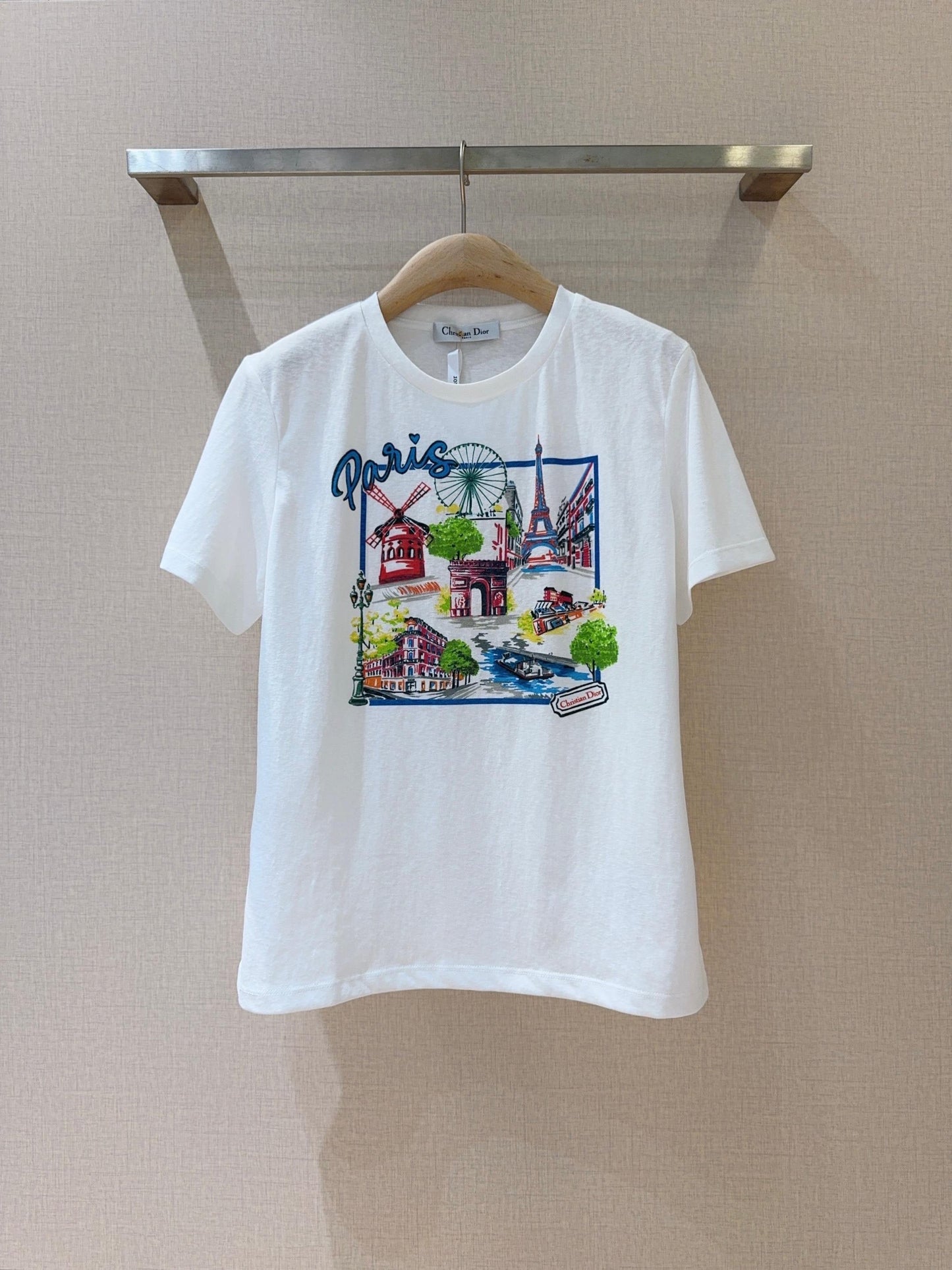 Bedrucktes T-Shirt mit Rundhalsausschnitt