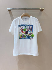 Printed crew neck Tee