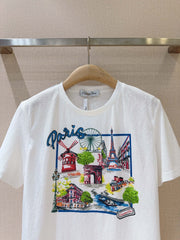 Printed crew neck Tee