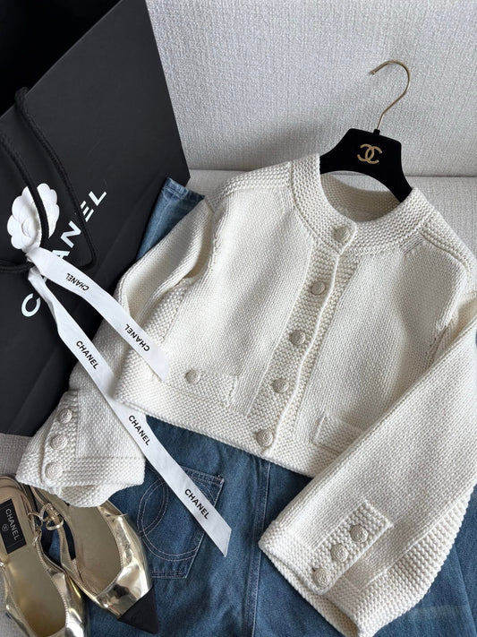 Cardigan fleuri double face