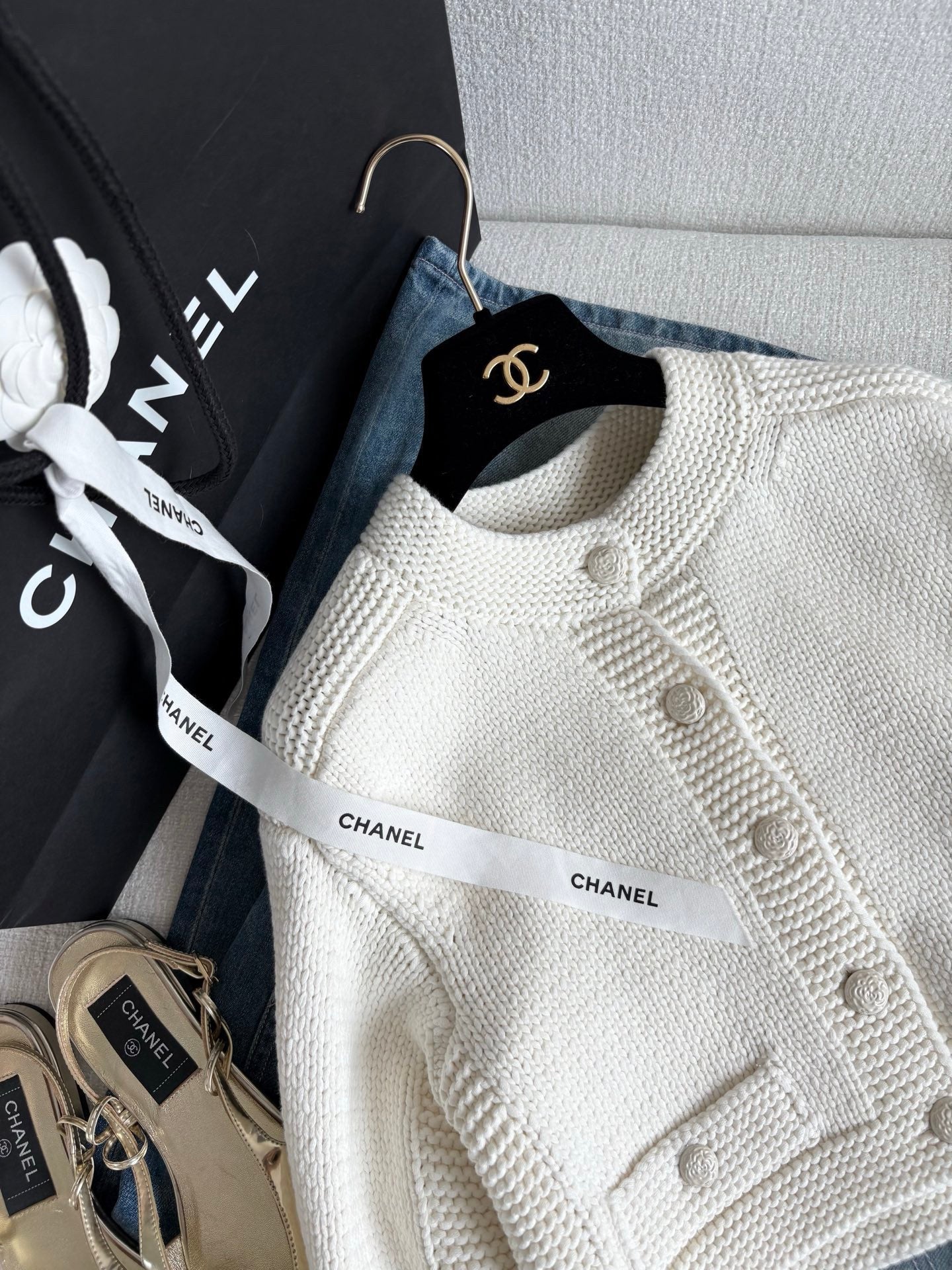 Cardigan fleuri double face