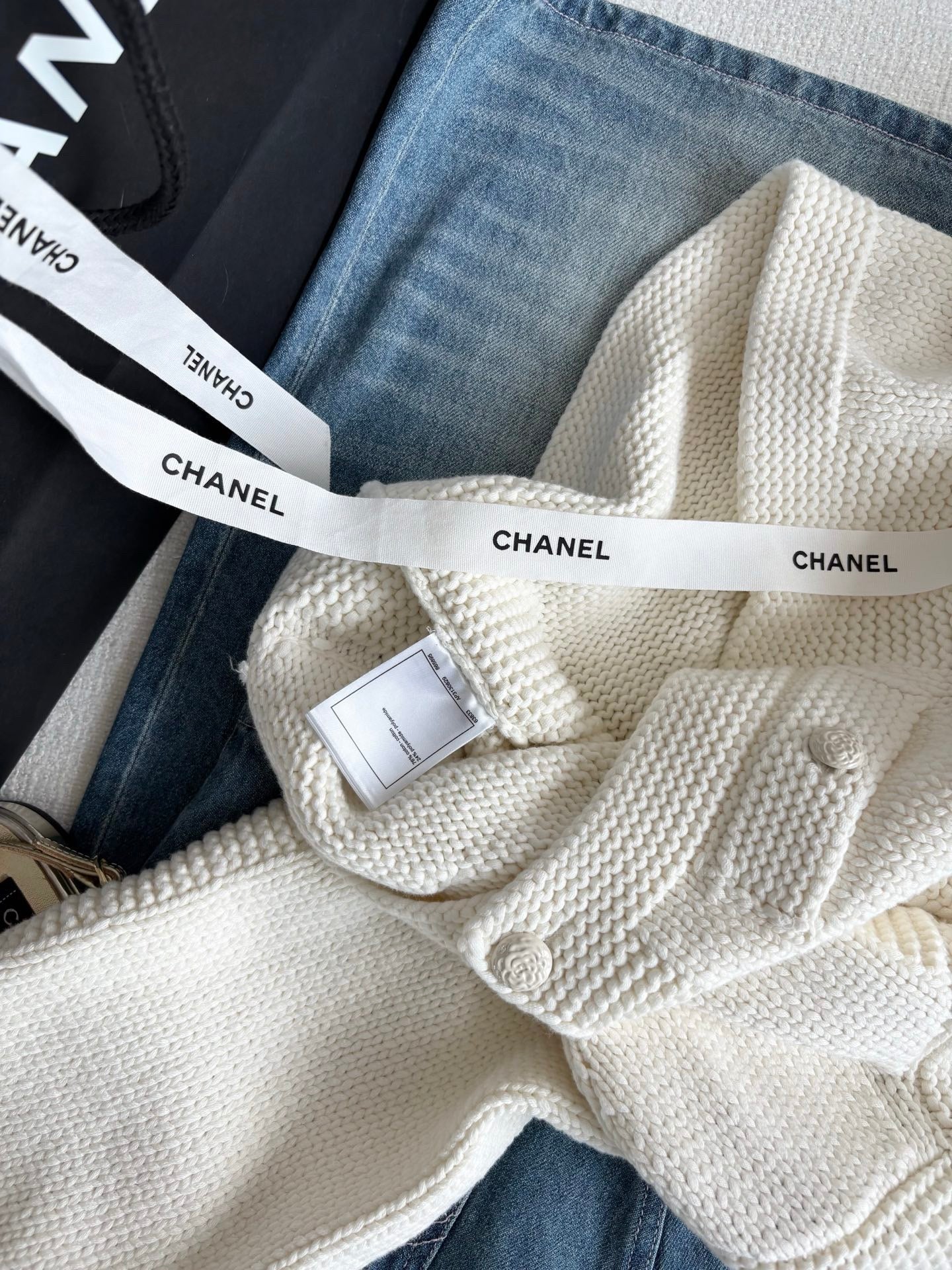 Cardigan fleuri double face