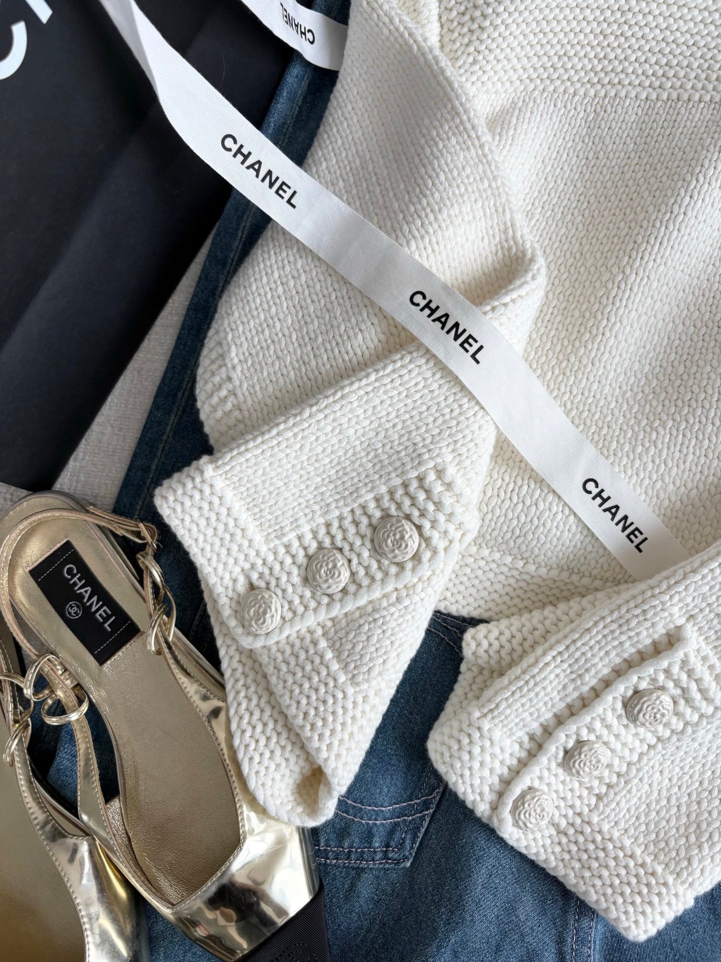 Cardigan fleuri double face