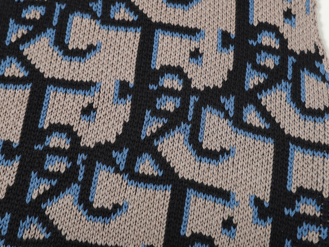 Jacquard-Westenpullover