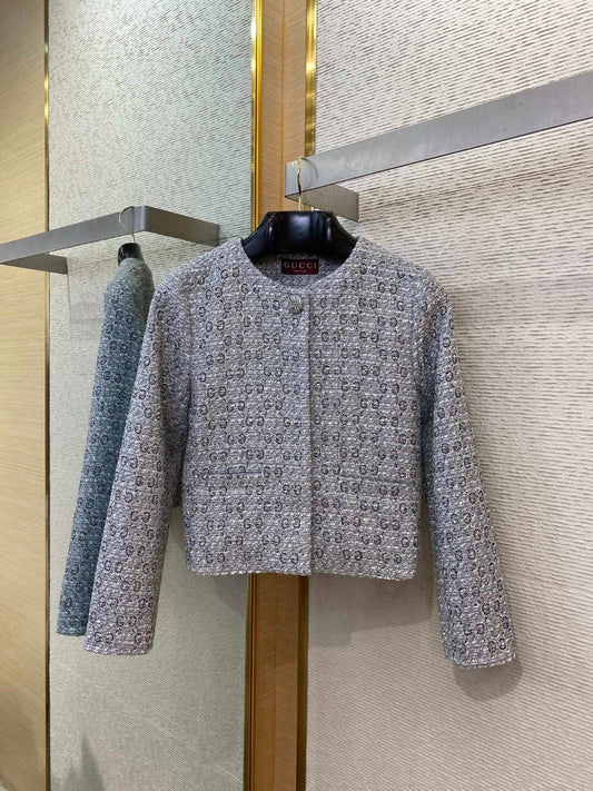 Jacquard diamond jacket
