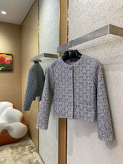 Jacquard diamond jacket