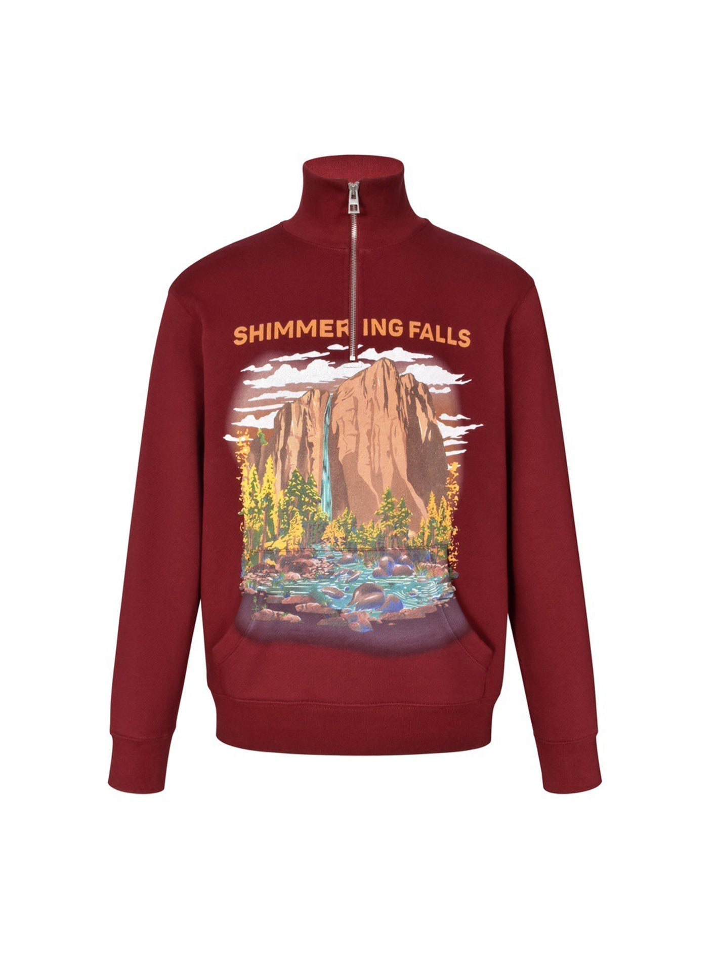 loe Bedrucktes Sweatshirt mit Stehkragen