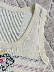 25P Fish knitted vest camisole
