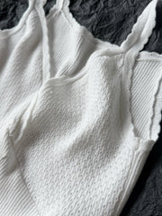 Egyptian cotton mm stretch knit vest