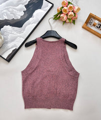 25SS new beaded knitted vest
