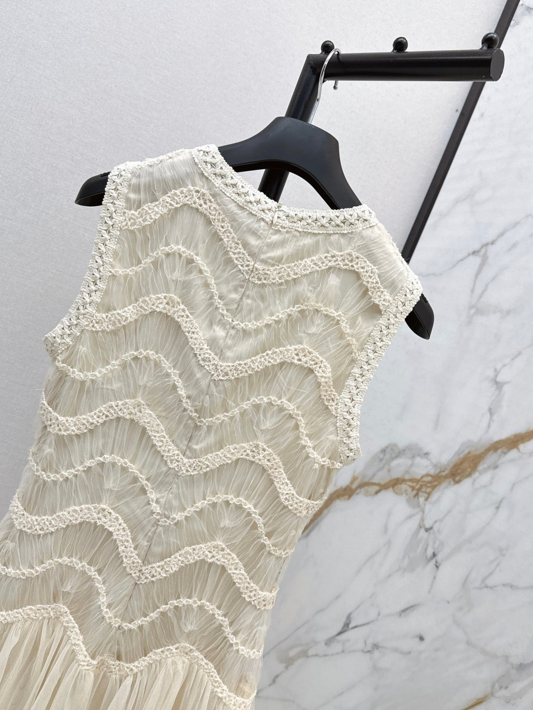 C 25Ss Frühling und Sommer Neuestes schweres gewebtes Spitzenspleiß-Tüllkleid