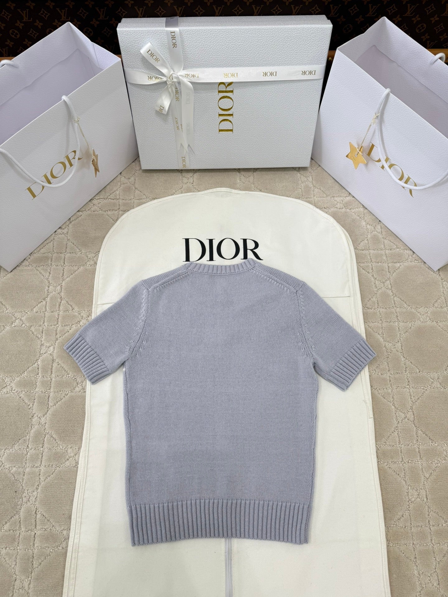 New five-pointed star knitted short sleeves