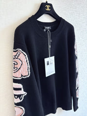 Cartoon Doll Cashmere Round Neck Long Sleeve