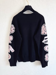 Cartoon Doll Cashmere Round Neck Long Sleeve