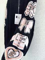 Cartoon Doll Cashmere Round Neck Long Sleeve