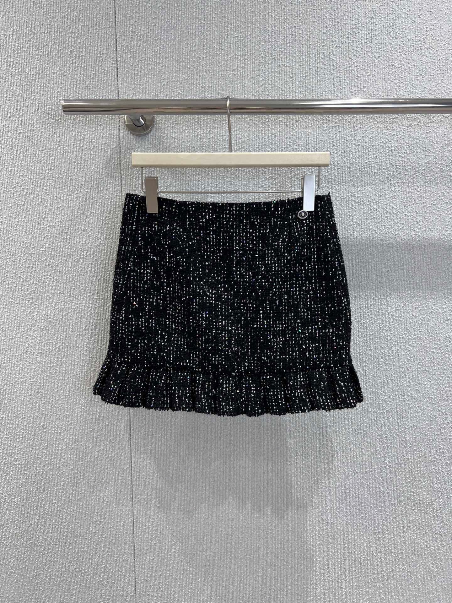 French palace style sequined ruffled jacket + skirt