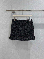 French palace style sequined ruffled jacket + skirt