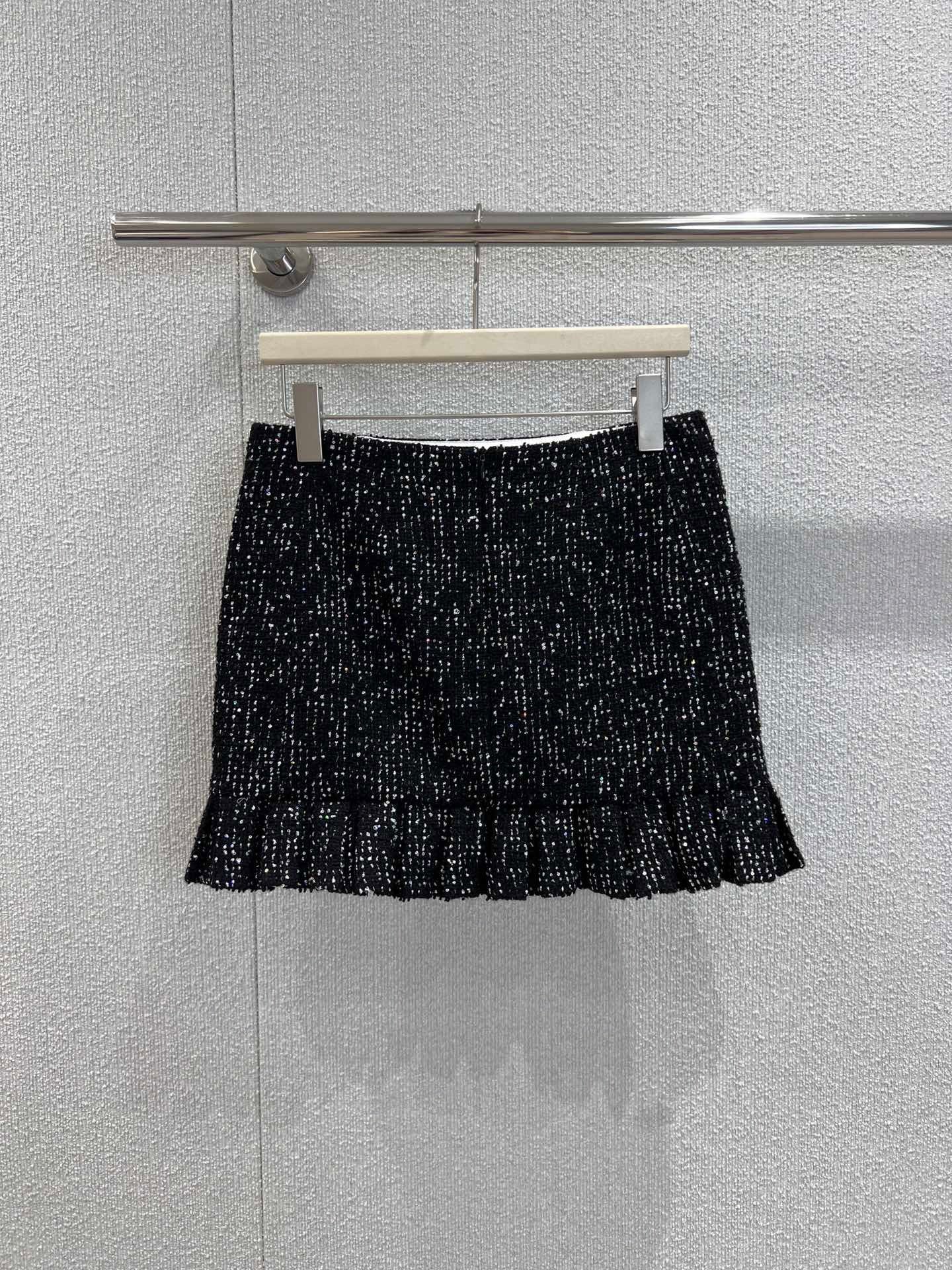 French palace style sequined ruffled jacket + skirt