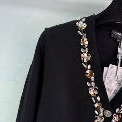 Beaded Flower Knit Cardigan