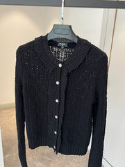 Lace knitted cardigan coat