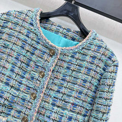 Braided dress jacket with binding hem