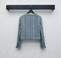 Braided dress jacket with binding hem
