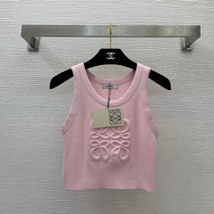 Embossed slim-fit stretch-knit vest
