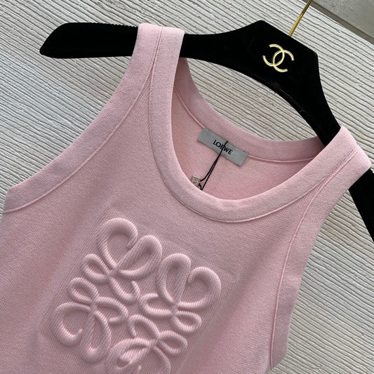 Embossed slim-fit stretch-knit vest