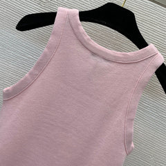 Embossed slim-fit stretch-knit vest
