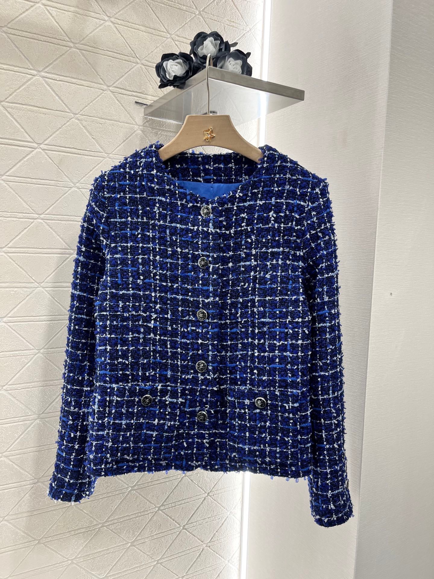 Veste habillée en fil d'argent tissé