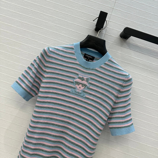 Colorful striped wool sweater