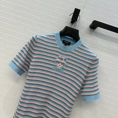 Colorful striped wool sweater