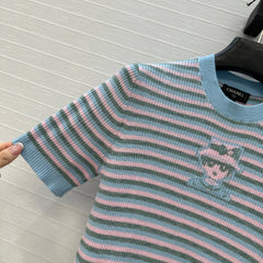 Colorful striped wool sweater