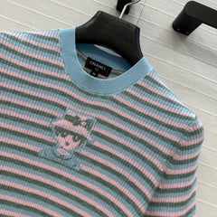 Colorful striped wool sweater