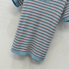 Colorful striped wool sweater