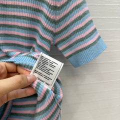 Colorful striped wool sweater