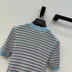 Colorful striped wool sweater