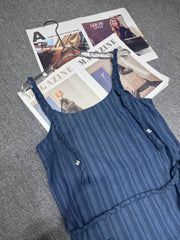 irregular hem suspender dress