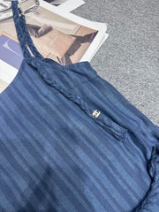 irregular hem suspender dress