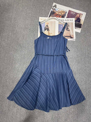 irregular hem suspender dress