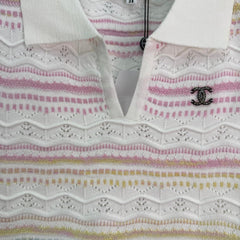 Knitted lapel vest