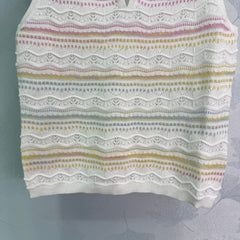Knitted lapel vest